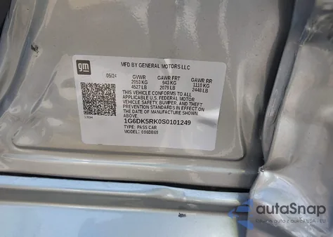 2025 Cadillac Ct4 Luxury Rwd from USA, damaged, VIN 1G6DK5RK0S0101249